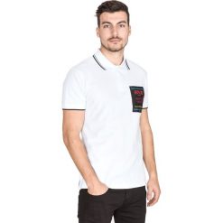 Versace Jeans Couture Polo Koszulka Biały. Białe podkoszulki męskie Versace Jeans Couture, m, bez wzorów, z bawełny, polo, bez rękawów. Za 381,95 zł.