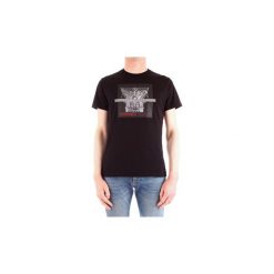 T-shirty z krótkim rękawem Versace Jeans B3GTB71C30134. Czarne t-shirty męskie Versace Jeans, s, bez wzorów, z jeansu, bez kołnierzyka, krótkie. Za 455,28 zł.