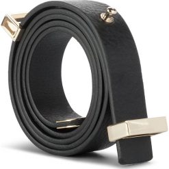 Pasek Damski TOMMY HILFIGER - Modern Hardware Belt 2.5 AW0AW06927 002. Czarne paski damskie TOMMY HILFIGER, w paski, ze skóry. W wyprzedaży za 199,00 zł.
