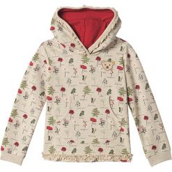Bluza w kolorze beżowo-czerwonym. Brązowe bluzy niemowlęce Steiff, z aplikacjami, bez rękawów, bez kaptura. W wyprzedaży za 58,95 zł.