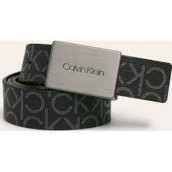 Calvin Klein - Pasek. Czarne paski męskie Calvin Klein, w paski, ze skóry. W wyprzedaży za 179,90 zł.