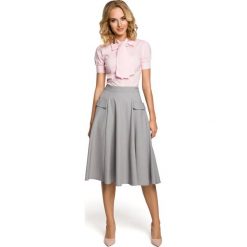 MARQUISE Rozkloszowana spódnica midi z kieszeniami - szara. Czarne spódniczki rozkloszowane marki Moe, s, eleganckie, midi. Za 119,90 zł.