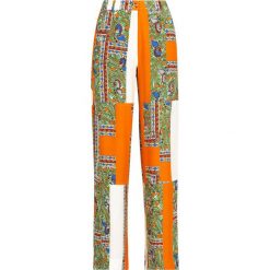 Spodnie materiałowe Tory Burch Silk Cargo Pant 53928. Zielone spodnie damskie Tory Burch, bez wzorów, z jedwabiu. W wyprzedaży za 1019,00 zł.
