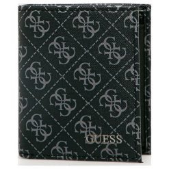Guess Jeans - Portfel. Czarne portfele męskie Guess Jeans, z aplikacjami, z jeansu. Za 259,90 zł.