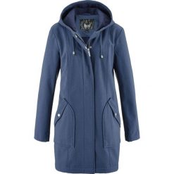 Parka softshell bonprix indygo melanż. Niebieskie kurtki damskie bonprix, bez wzorów, z softshellu, bez kaptura. Za 239,99 zł.