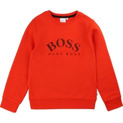 Boss - Bluza dziecięca 164-176 cm. Czerwone bluzy chłopięce Boss, z nadrukiem, z bawełny, bez rękawów, bez kaptura. W wyprzedaży za 279,90 zł.