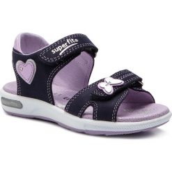Sandały SUPERFIT - 4-09131-80 S Blau/Lila. Niebieskie sandały dziewczęce Superfit, ze skóry ekologicznej, bez zapięcia. W wyprzedaży za 209,00 zł.