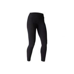 Legginsy slim Gym & Pilates FIT+ 500 damskie. Czarne legginsy marki DOMYOS, l, z elastanu. Za 39,99 zł.