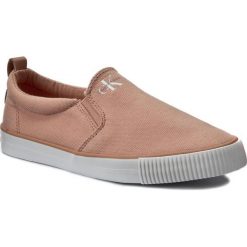 Tenisówki CALVIN KLEIN JEANS - Dolly R3567 Dusk. Pomarańczowe półbuty damskie marki Calvin Klein Jeans, bez wzorów, z jeansu, eleganckie, bez obcasa, na płaskiej podeszwie, bez zapięcia. W wyprzedaży za 249,00 zł.