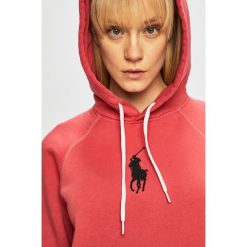 Polo Ralph Lauren - Bluza. Różowe bluzy damskie Polo Ralph Lauren, s, z aplikacjami, z bawełny, bez rękawów, z kapturem. Za 539,90 zł.