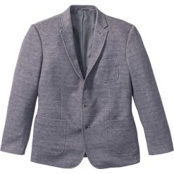 Marynarka w strukturalny wzór Regular Fit bonprix szary melanż. Szare marynarki męskie marki bonprix, m, melanż, z dżerseju. Za 189,99 zł.