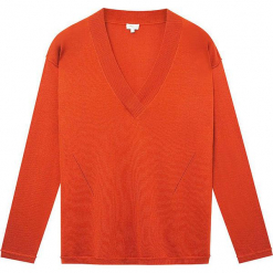 Sweter jedwabny w kolorze pomarańczowym. Brązowe swetry klasyczne damskie marki Ateliers de la Maille, z jedwabiu. W wyprzedaży za 318,95 zł.