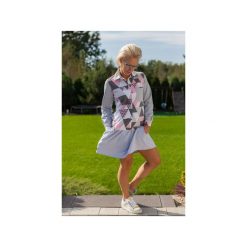 SUKIENKA DRESS-MY-SHIRT TRIANGLE. Szare sukienki damskie marki Taff.one, xs, z nadrukiem, bez kołnierzyka, bez rękawów. Za 239,00 zł.