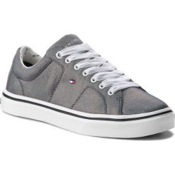 Sneakersy TOMMY HILFIGER - Metallic Light Weight Lace Up FW0FW03028 Midnight 403. Szare półbuty damskie TOMMY HILFIGER, z tworzywa sztucznego. W wyprzedaży za 209,00 zł.