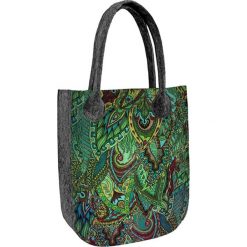 Torebka "City" w kolorze szarym ze wzorem - (S)35 x (W)42 x (G)10 cm. Szare torebki klasyczne damskie Bertoni, z materiału. W wyprzedaży za 57,95 zł.