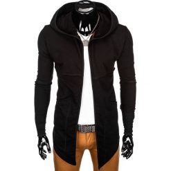 BLUZA MĘSKA Z KAPTUREM NARZUTKA B822 - CZARNA. Czarne bejsbolówki męskie Ombre Clothing, m, z bawełny, z kapturem. Za 79,00 zł.