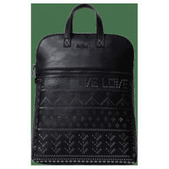 Desigual plecak damski Azabache Nanaimo, czarny. Czarne plecaki damskie Desigual, bez wzorów, ze skóry. Za 439,00 zł.