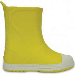 Kalosze "Bump It" w kolorze żółtym. Żółte kalosze dziewczęce Crocs. W wyprzedaży za 82,95 zł.