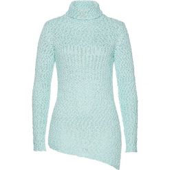Sweter bonprix pastelowy miętowy - srebrny. Zielone swetry damskie bonprix, bez wzorów, bez rękawów, bez kaptura. Za 49,99 zł.