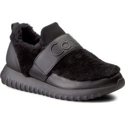 Sneakersy CALVIN KLEIN JEANS - Rachel Black. Czarne półbuty damskie Calvin Klein Jeans, z jeansu. W wyprzedaży za 379,00 zł.