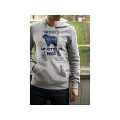 Oto miś męska szara bluza z kapturem. Szare bluzy męskie marki One mug a day, s, bez wzorów, z bawełny, z kapturem, bez rękawów, z kapturem. Za 179,00 zł.