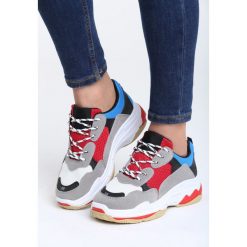 Szaro-Czerwone Sneakersy Wonderwall. Szare sneakersy damskie other, z materiału. Za 89,99 zł.