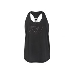 BLUZKA COOL. Czarne bluzki sportowe damskie Feelj!, bez wzorów, z dzianiny, bez kołnierzyka, bez rękawów, bez kaptura. Za 129,00 zł.