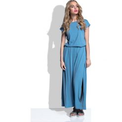 Sukienka I185 jeans. Sukienki damskie Tagless, s, bez wzorów, z wiskozy, bez kołnierzyka, z długim rękawem, długie, mini. Za 114,00 zł.