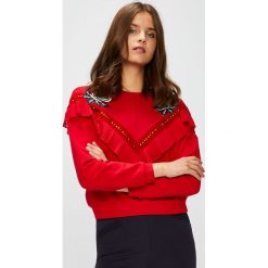 Silvian Heach - Bluza. Czerwone bluzy damskie Silvian Heach, s, z nadrukiem, z bawełny, bez rękawów, bez kaptura. W wyprzedaży za 179,90 zł.