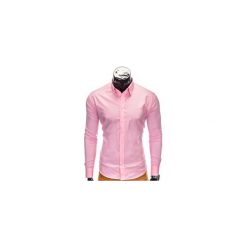 KOSZULA MĘSKA ELEGANCKA Z DŁUGIM RĘKAWEM K219 - RÓŻOWA. Różowe koszule męskie marki Ombre Clothing, s, z bawełny, eleganckie, z klasycznym kołnierzykiem, z długim rękawem. Za 49,00 zł.