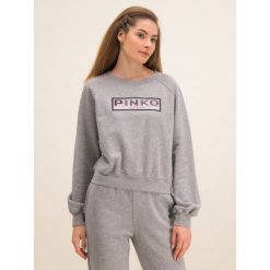 Bluza Pinko Casatiello PE 20 BLK01 1G14X7 Y64X. Szare bluzy damskie Pinko, l, bez wzorów, z bawełny, bez rękawów, bez kaptura. W wyprzedaży za 379,00 zł.