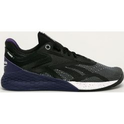 Reebok - Buty Nano X. Czarne sneakersy męskie Reebok, z okrągłym noskiem, z paskami. Za 499,90 zł.