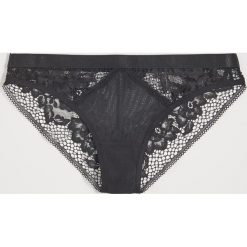 Majtki bikini z koronką - Czarny. Czarne majtki damskie Sinsay, xs, z koronki. Za 9,99 zł.