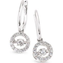 Kolczyki damskie: RABAT Kolczyki Białe Złoto – złoto białe 585, Brylant 0,19ct…