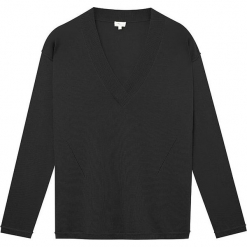 Sweter jedwabny w kolorze czarnym. Czarne swetry klasyczne damskie marki Ateliers de la Maille, z jedwabiu. W wyprzedaży za 318,95 zł.