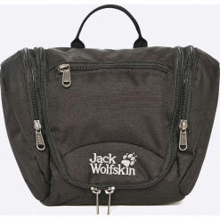 Jack Wolfskin - Kosmetyczka. Czarne kosmetyczki damskie marki Jack Wolfskin, w paski, z materiału, małe. Za 129,90 zł.