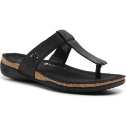 Japonki KEEN - Kaci Ana Posted 1020574 Black. Czarne klapki damskie Keen, bez wzorów, ze skóry, bez obcasa. W wyprzedaży za 279,00 zł.