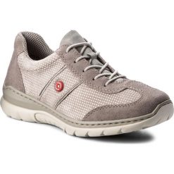 Półbuty RIEKER - L3220-40 Grey. Czarne półbuty damskie skórzane marki Rieker. W wyprzedaży za 189,00 zł.