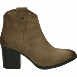 Botki - 4093 SAND. Brązowe botki damskie na zamek Venezia, z nubiku. Za 329,00 zł.