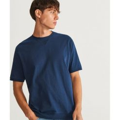T-shirt z bawełny organicznej - Granatowy. Niebieskie t-shirty damskie Reserved, s, bez wzorów, z bawełny, bez kołnierzyka. Za 29,99 zł.