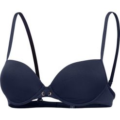 Biustonosz bikini w kolorze granatowym. Niebieskie bikini Najlepsze stroje na plażę, z materiału. W wyprzedaży za 112,95 zł.