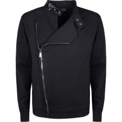 Trussardi Jeans Bluza "Biker". Bluzy męskie Trussardi, na lato, bez wzorów, z jeansu, z asymetrycznym kołnierzem, bez rękawów, bez kaptura. Za 489,00 zł.