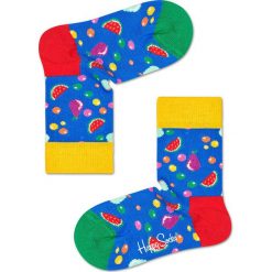 Happy Socks - Skarpetki dziecięce Fruit Salad. Niebieskie skarpetki dziewczęce Happy Socks, bez wzorów. Za 24,90 zł.