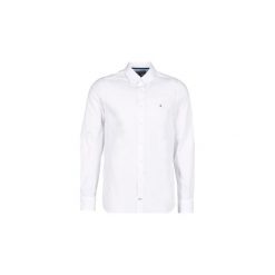 Koszule z długim rękawem Tommy Hilfiger STRETCH POPLIN. Białe koszule męskie TOMMY HILFIGER, s, bez wzorów, bez kołnierzyka, z długim rękawem. Za 291,50 zł.