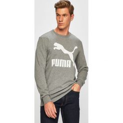 Puma - Bluza. Szare bluzy męskie Puma, s, z nadrukiem, z elastanu, z okrągłym kołnierzem, bez rękawów, bez kaptura. W wyprzedaży za 139,90 zł.