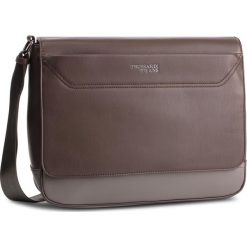 Torba na laptopa TRUSSARDI JEANS - Business Affair Messanger 71B00114 Brwon/Grey B682. Pomarańczowe torby męskie skórzane Trussardi Jeans, bez wzorów, z jeansu. Za 599,00 zł.