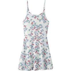 Sukienka shirtowa dziewczęca bonprix biel wełny wzorzysty. Białe sukienki dziewczęce bonprix, z nadrukiem, z wełny, bez rękawów, rozkloszowane. Za 32,99 zł.