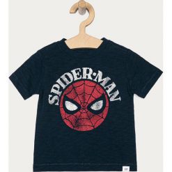 GAP - T-shirt dziecięcy x Marvel 74-110 cm. Niebieskie t-shirty chłopięce GAP, z nadrukiem, z bawełny, bez rękawów. Za 99,90 zł.