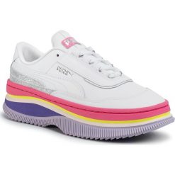 Sneakersy PUMA - Deva 90's Pop Wn's 371201 01 Puma White/Bubblegum. Białe sneakersy damskie Puma, ze skóry ekologicznej. W wyprzedaży za 289,99 zł.