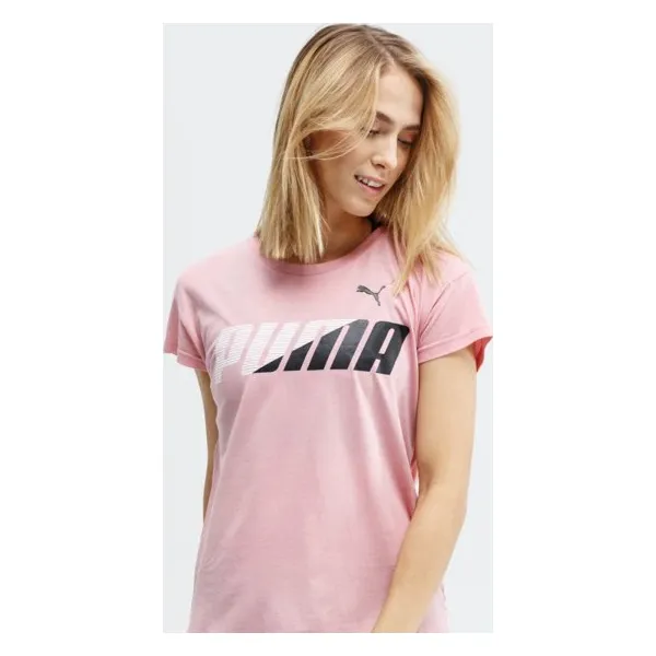 Puma Koszulka Ss Modern Sport Graphic , różowy, rozmiar M. Różowe bluzki sportowe damskie Puma, s, z aplikacjami, z bawełny, bez kołnierzyka, bez rękawów, bez kaptura. Za 99,99 zł.